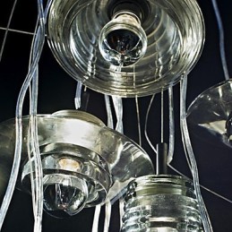 Luminária pendente de vidro contemporânea moderna