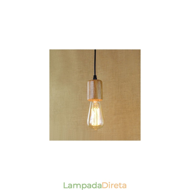 Luzes Pendentes Tradicionais Clássico Vintage Retro Country Garagem Madeira Bambu