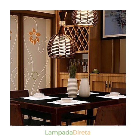 Lâmpada de luz suspensa contratada clássica de tecelagem de arte rural Cany Lâmpada de luz suspensa contratada clássica de tecelagem de arte rural Cany