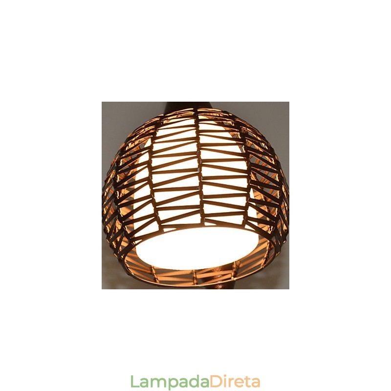 Lâmpada de luz suspensa contratada clássica de tecelagem de arte rural Cany