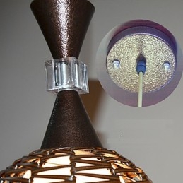 Lâmpada de luz suspensa contratada clássica de tecelagem de arte rural Cany