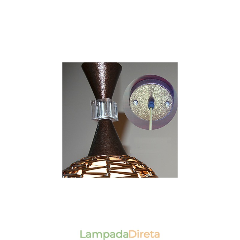 Lâmpada de luz suspensa contratada clássica de tecelagem de arte rural Cany