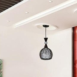 Lâmpada de luz suspensa contratada clássica de tecelagem de arte rural Cany