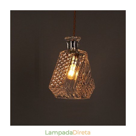Lustre de vidro artístico esculpido criativo com garrafa romântica, luz pendente Lustre de vidro artístico esculpido criativo com garrafa romântica, luz pendente