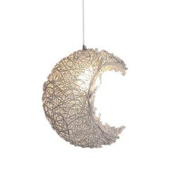 Lâmpada de teto suspensa de cabeça única moderna Rural Cany Art Woven Rattan