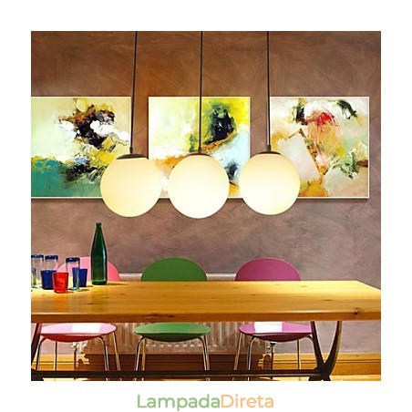 Lustre de bola de vidro, luz esférica, simples, cabeça única, lâmpada de iluminação Lustre de bola de vidro, luz esférica, simples, cabeça única, lâmpada de iluminação