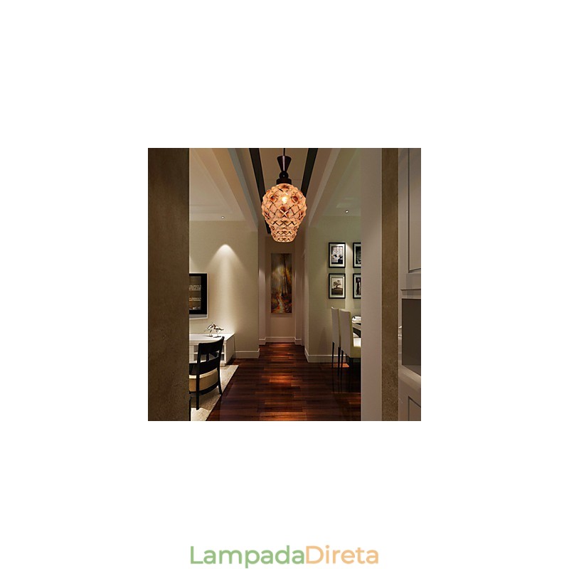 Cilíndrico Vidro Reto Cabeça Única Tambor Tambor Simples Droplight Lâmpada Iluminação