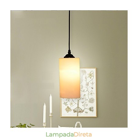 Lâmpada de luz de gota de cabeça única de vidro reto redondo