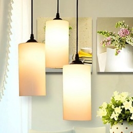 Lâmpada de luz de gota de cabeça única de vidro reto redondo