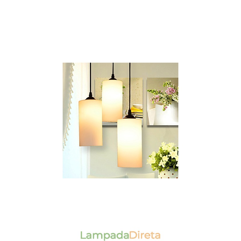 Lâmpada de luz de gota de cabeça única de vidro reto redondo