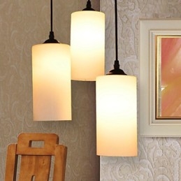 Lâmpada de luz de gota de cabeça única de vidro reto redondo