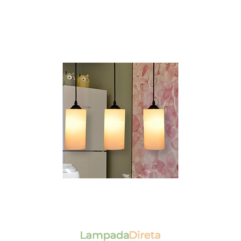 Lâmpada de luz de gota de cabeça única de vidro reto redondo