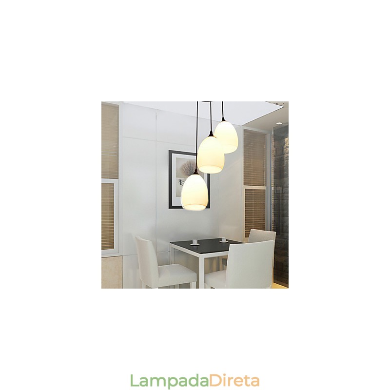 Lustre de vidro criativo contemporâneo e contraído em L com bola de vidro para refeições