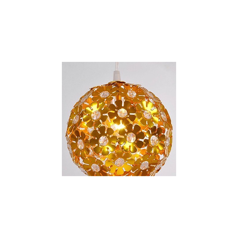 Lustre moderno e contemporâneo de cristal estilo mini metal dourado