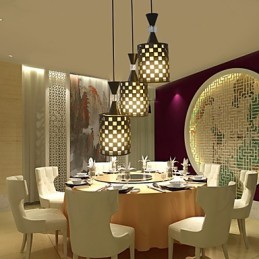 Perfurações Nordic Ferro Forjado Lustre Lâmpada Luz