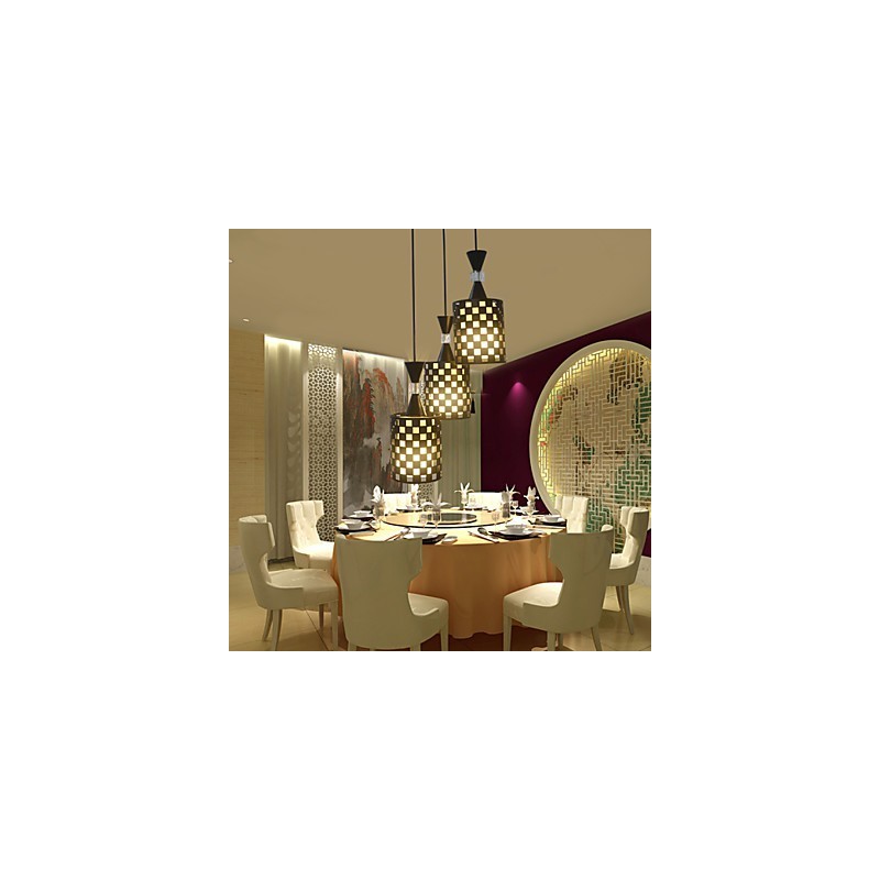 Perfurações Nordic Ferro Forjado Lustre Lâmpada Luz