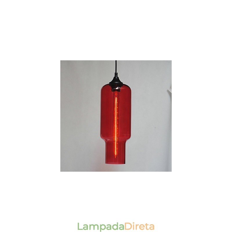 Pingente de vidro moderno em design de bolha marrom