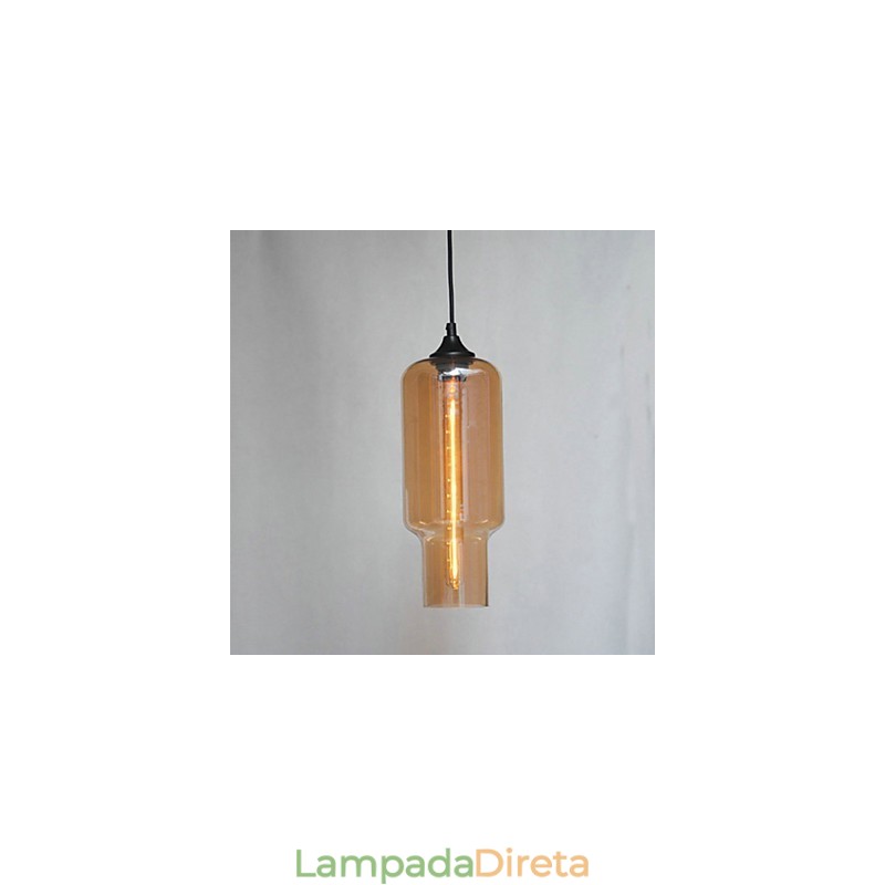 Pingente de vidro moderno em design de bolha marrom