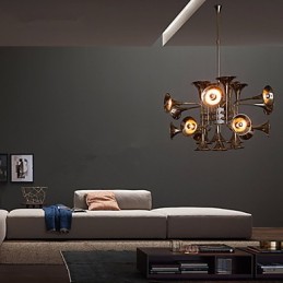 Lustre de metal galvanizado estilo country mini