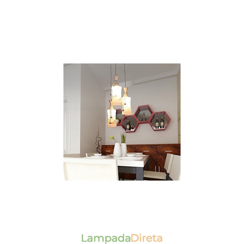 Lâmpada criativa de luz de queda de folhas de linha de ar quente