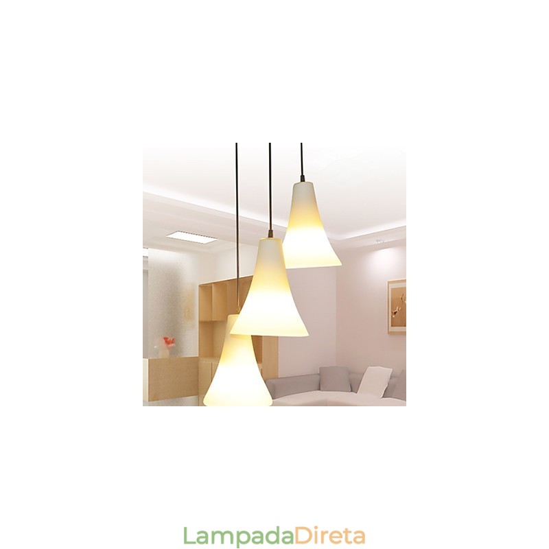 Funil Cone Cone Tipo Única Cabeça Trombeta Em Forma De Vidro Refeição Luz Simples Droplight Lâmpada Luz