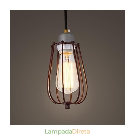 Luminária pendente de metal com pintura estilo vintage mini Luminária pendente de metal com pintura estilo vintage mini