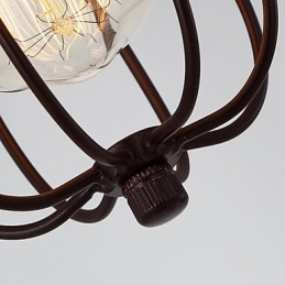 Luminária pendente de metal com pintura estilo vintage mini