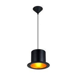 Luminária pendente de metal com pintura retrô para garagem
