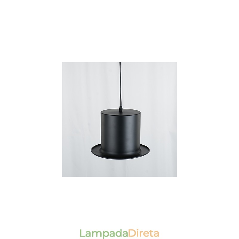 Luminária pendente de metal com pintura retrô para garagem