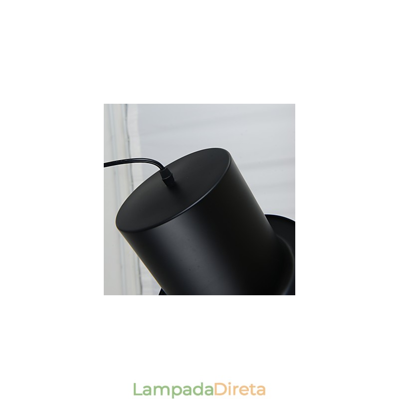 Luminária pendente de metal com pintura retrô para garagem