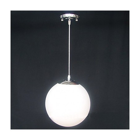 Lustre decorativo de bola de vidro branco contraído Lustre decorativo de bola de vidro branco contraído