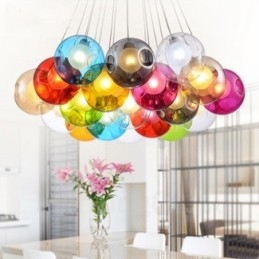 Criativo The Nordic Color Restaurando os antigos costumes Goldfish Bowl Vidro Criativo Droplight Lâmpada Luz