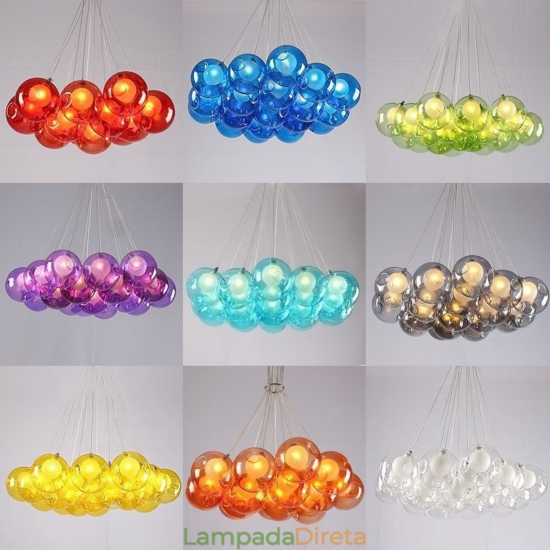 Criativo The Nordic Color Restaurando os antigos costumes Goldfish Bowl Vidro Criativo Droplight Lâmpada Luz