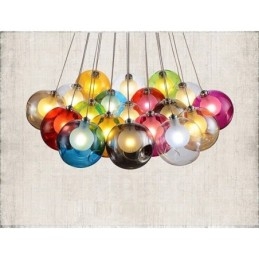 Criativo The Nordic Color Restaurando os antigos costumes Goldfish Bowl Vidro Criativo Droplight Lâmpada Luz