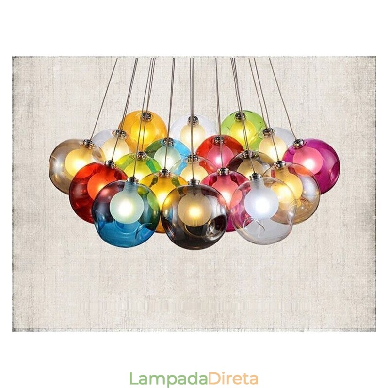 Criativo The Nordic Color Restaurando os antigos costumes Goldfish Bowl Vidro Criativo Droplight Lâmpada Luz