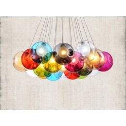 Criativo The Nordic Color Restaurando os antigos costumes Goldfish Bowl Vidro Criativo Droplight Lâmpada Luz