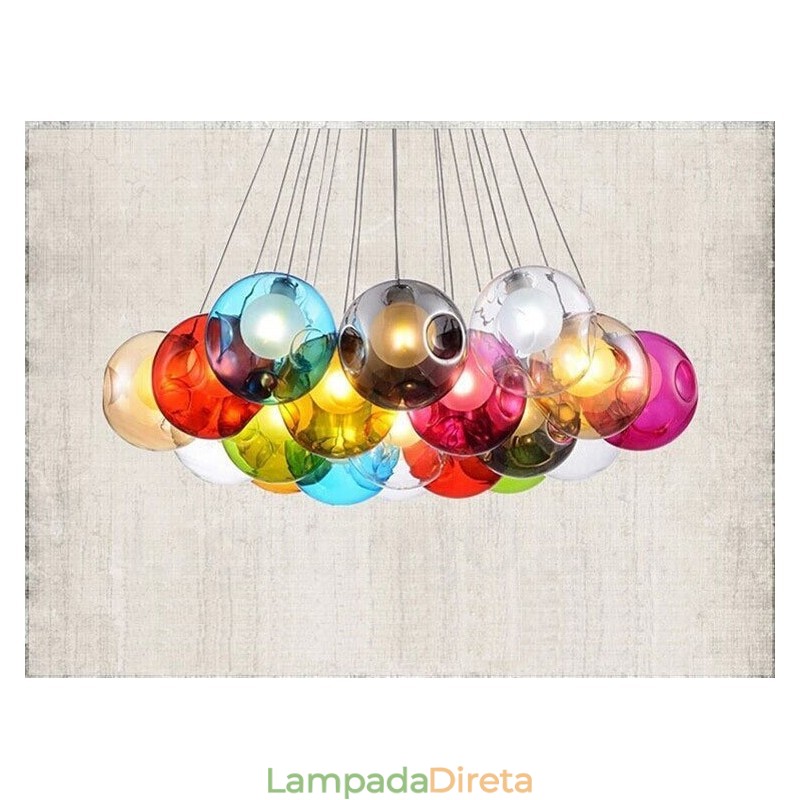 Criativo The Nordic Color Restaurando os antigos costumes Goldfish Bowl Vidro Criativo Droplight Lâmpada Luz
