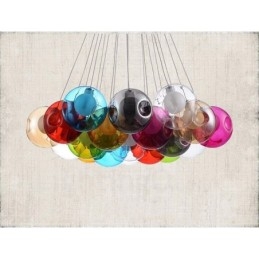 Criativo The Nordic Color Restaurando os antigos costumes Goldfish Bowl Vidro Criativo Droplight Lâmpada Luz