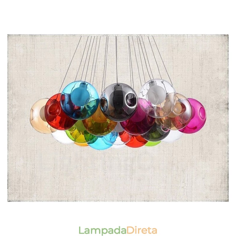 Criativo The Nordic Color Restaurando os antigos costumes Goldfish Bowl Vidro Criativo Droplight Lâmpada Luz