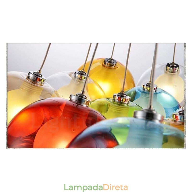 Criativo The Nordic Color Restaurando os antigos costumes Goldfish Bowl Vidro Criativo Droplight Lâmpada Luz