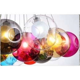 Criativo The Nordic Color Restaurando os antigos costumes Goldfish Bowl Vidro Criativo Droplight Lâmpada Luz