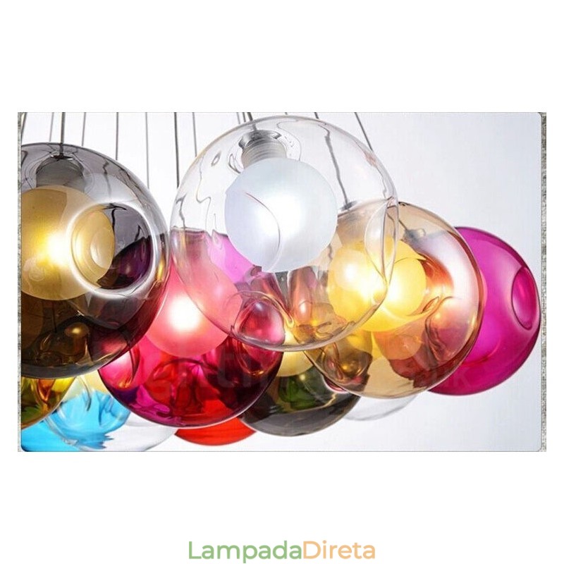Criativo The Nordic Color Restaurando os antigos costumes Goldfish Bowl Vidro Criativo Droplight Lâmpada Luz