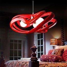 Luminária pendente de resina com pintura contemporânea moderna