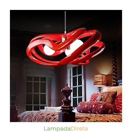 Luminária pendente de resina com pintura contemporânea moderna Luminária pendente de resina com pintura contemporânea moderna
