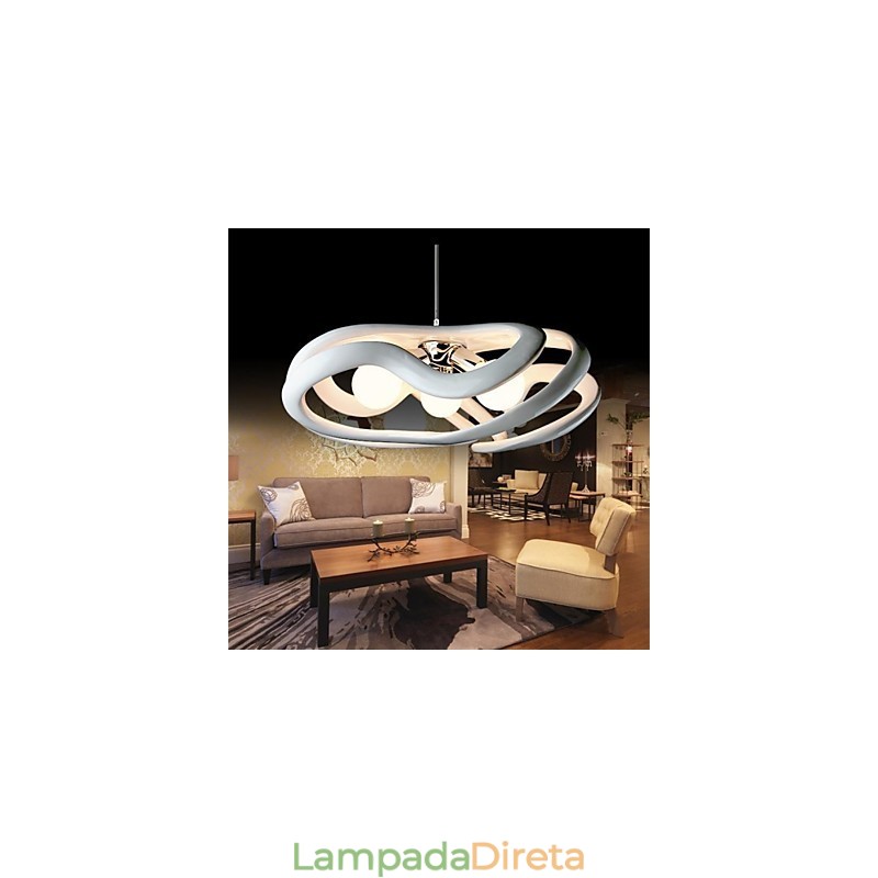 Luminária pendente de resina com pintura contemporânea moderna
