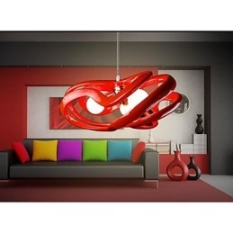 Luminária pendente de resina com pintura contemporânea moderna