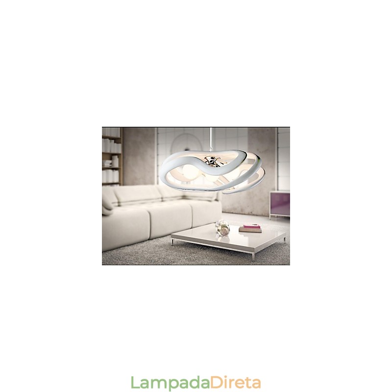 Luminária pendente de resina com pintura contemporânea moderna