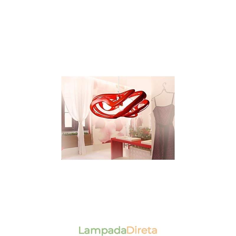 Luminária pendente de resina com pintura contemporânea moderna