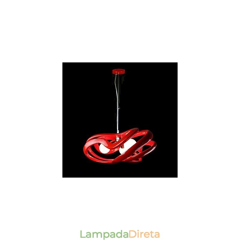 Luminária pendente de resina com pintura contemporânea moderna