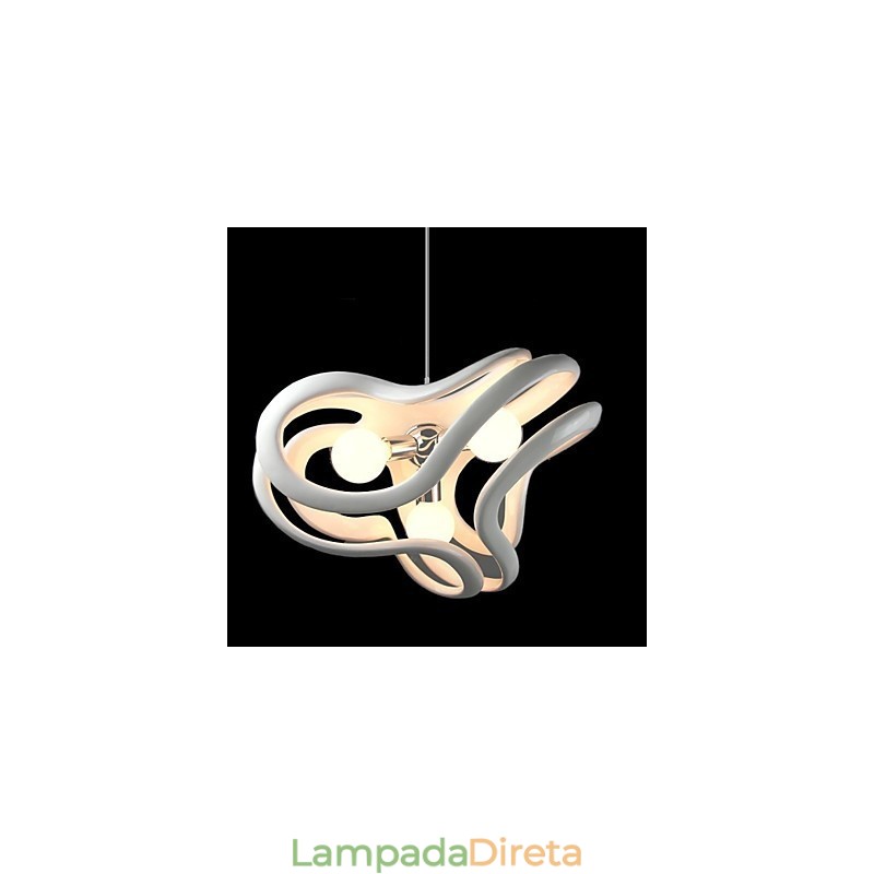Luminária pendente de resina com pintura contemporânea moderna